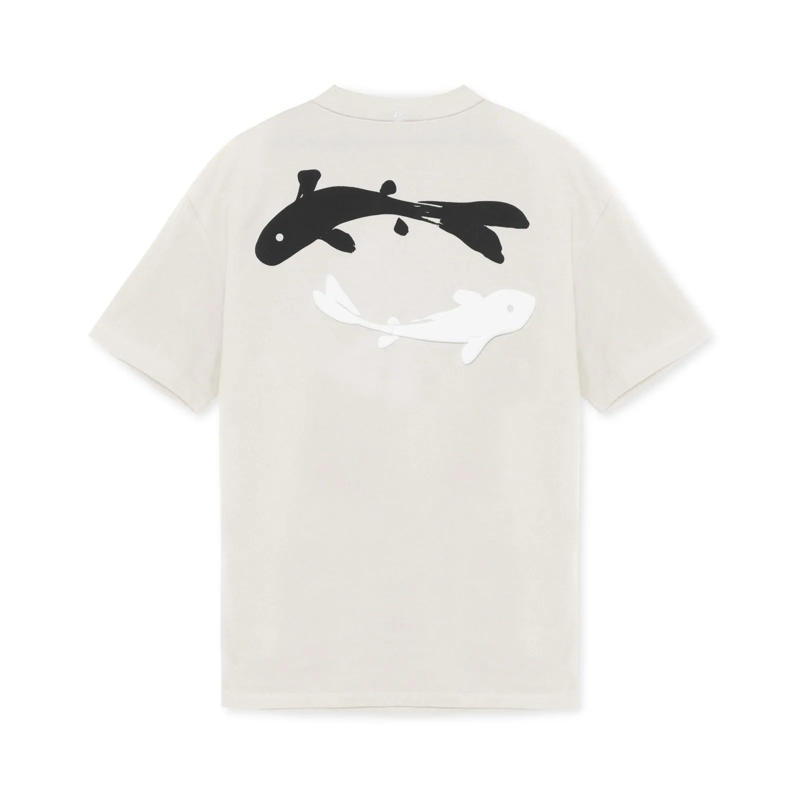 0669. Technical Essentials Relaxed Tee - Stone "Koi"