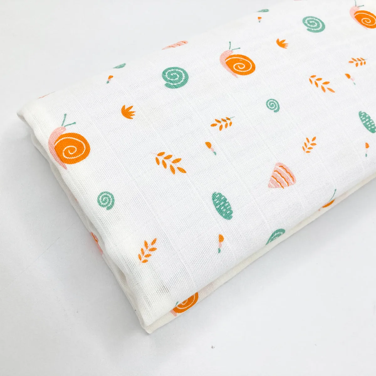 100% Soft Cotton Muslin Swaddle / Towel - Snail