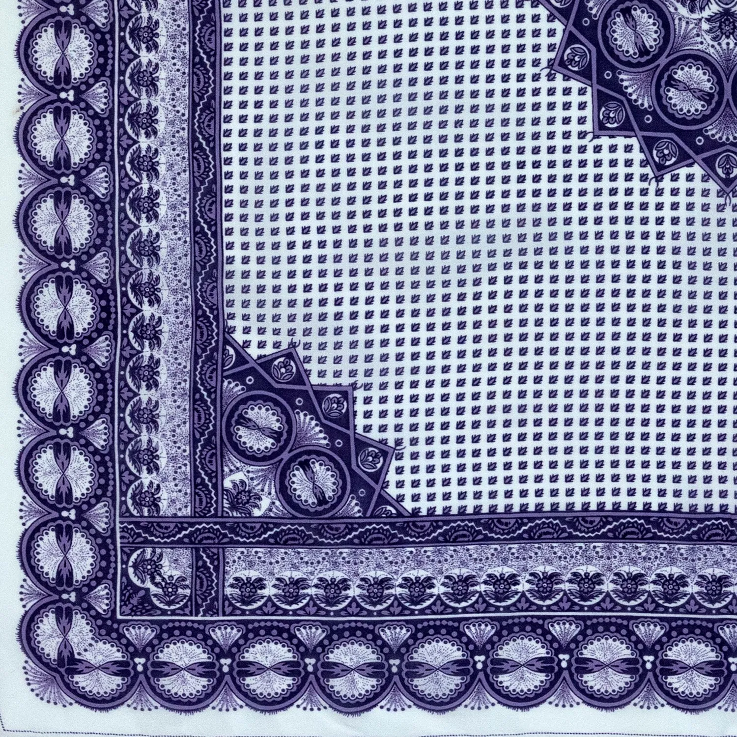 3 Purples Medallion Printed Handkerchief