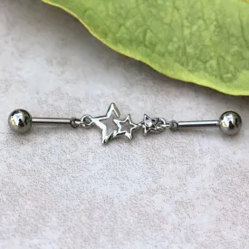 316L Stainless Steel Star Chain Industrial Barbell