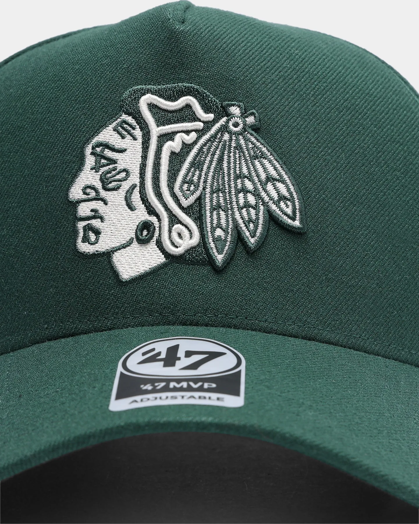 47 Brand Chicago Blackhawks Replica MVP DT Snapback Dark Green/Natural