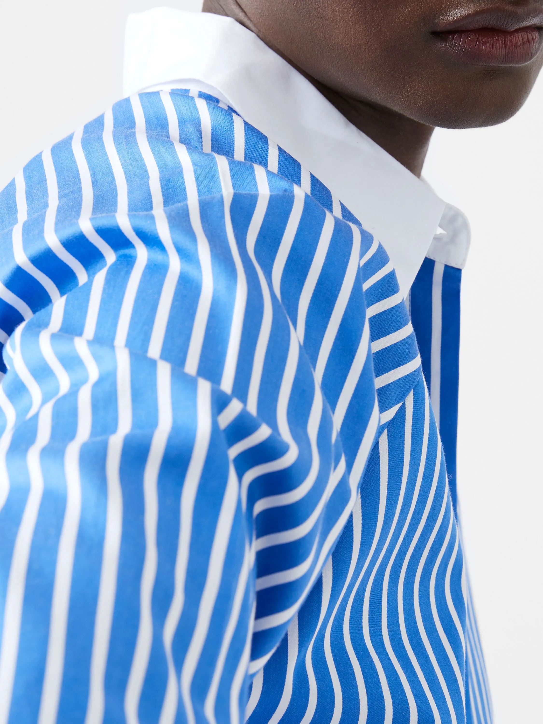 Alexis Cotton Striped Detail Shirt