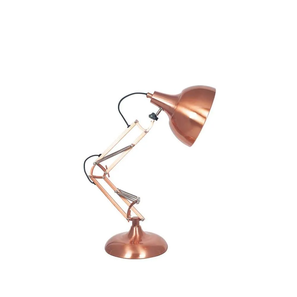 Alonzo Brushed Copper Metal Task Table Lamp