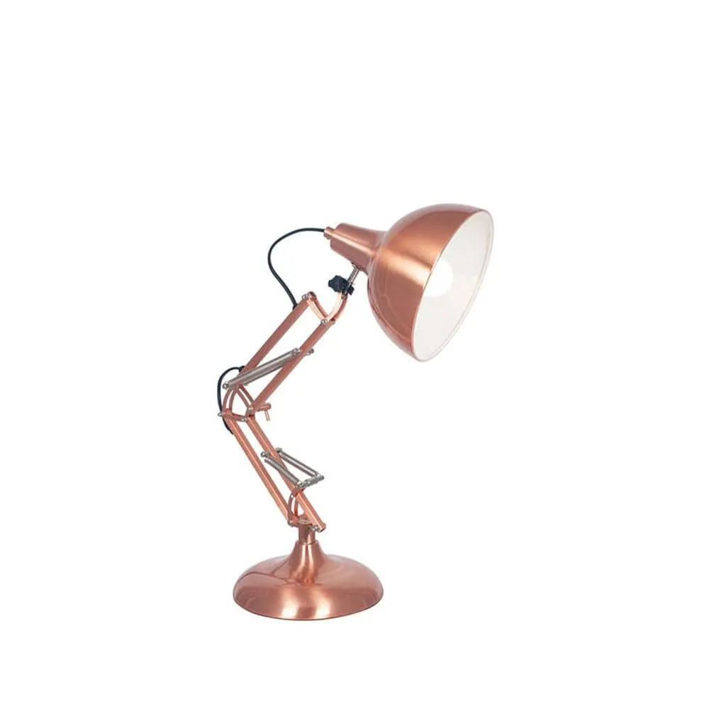 Alonzo Brushed Copper Metal Task Table Lamp