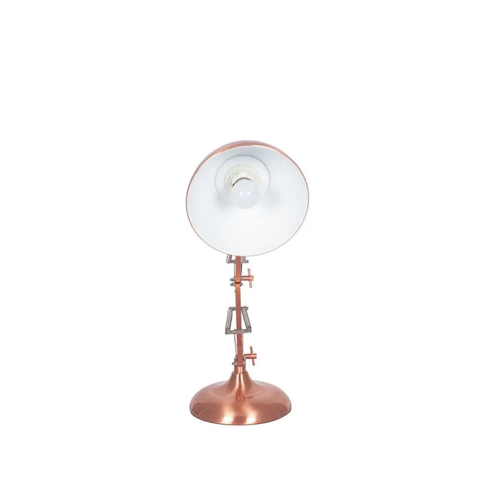 Alonzo Brushed Copper Metal Task Table Lamp