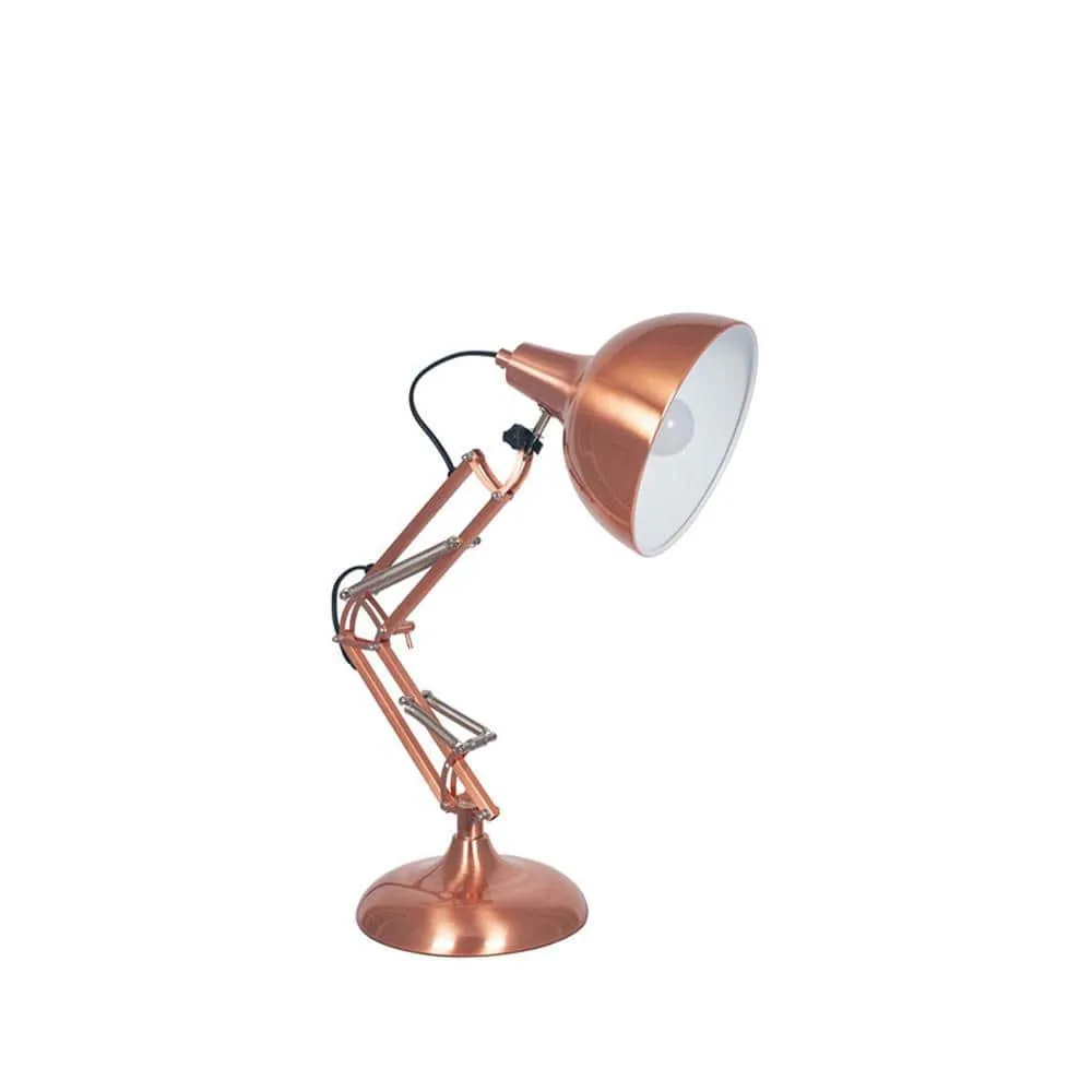 Alonzo Brushed Copper Metal Task Table Lamp