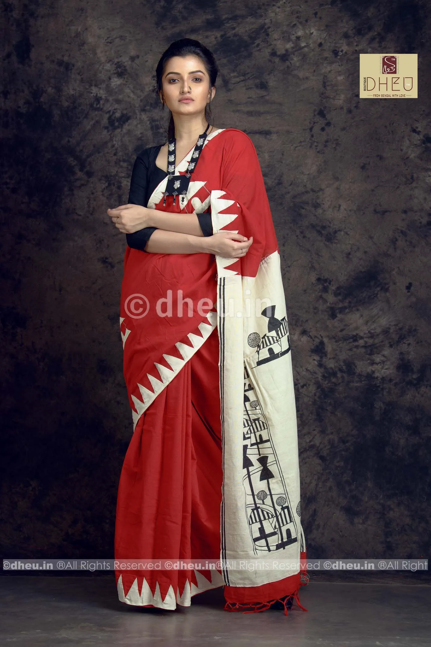 Amader Choto Gram-Dheu signature saree