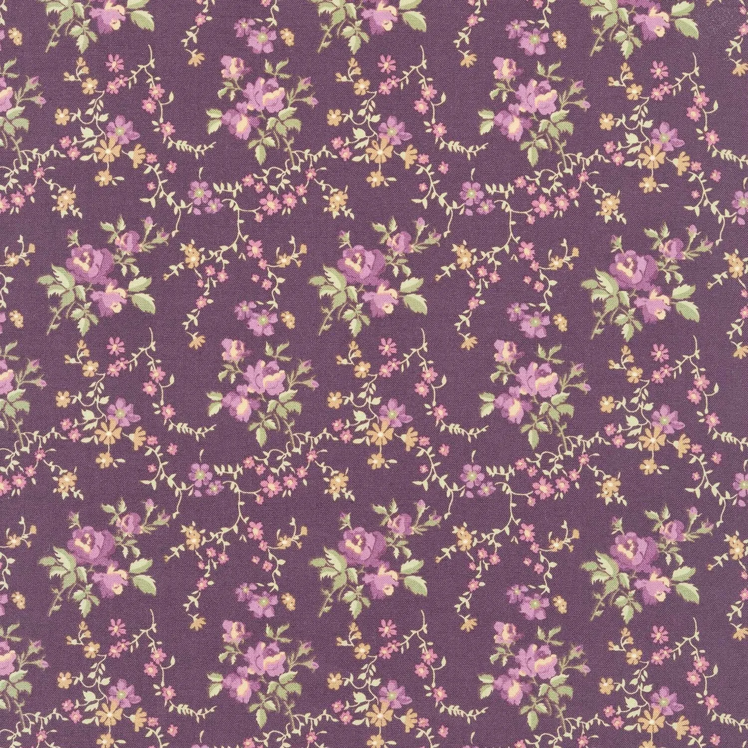 Anne of Green Gables - Floral Vine Wine Yardage