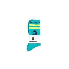 Ape Head Line Socks (Green)