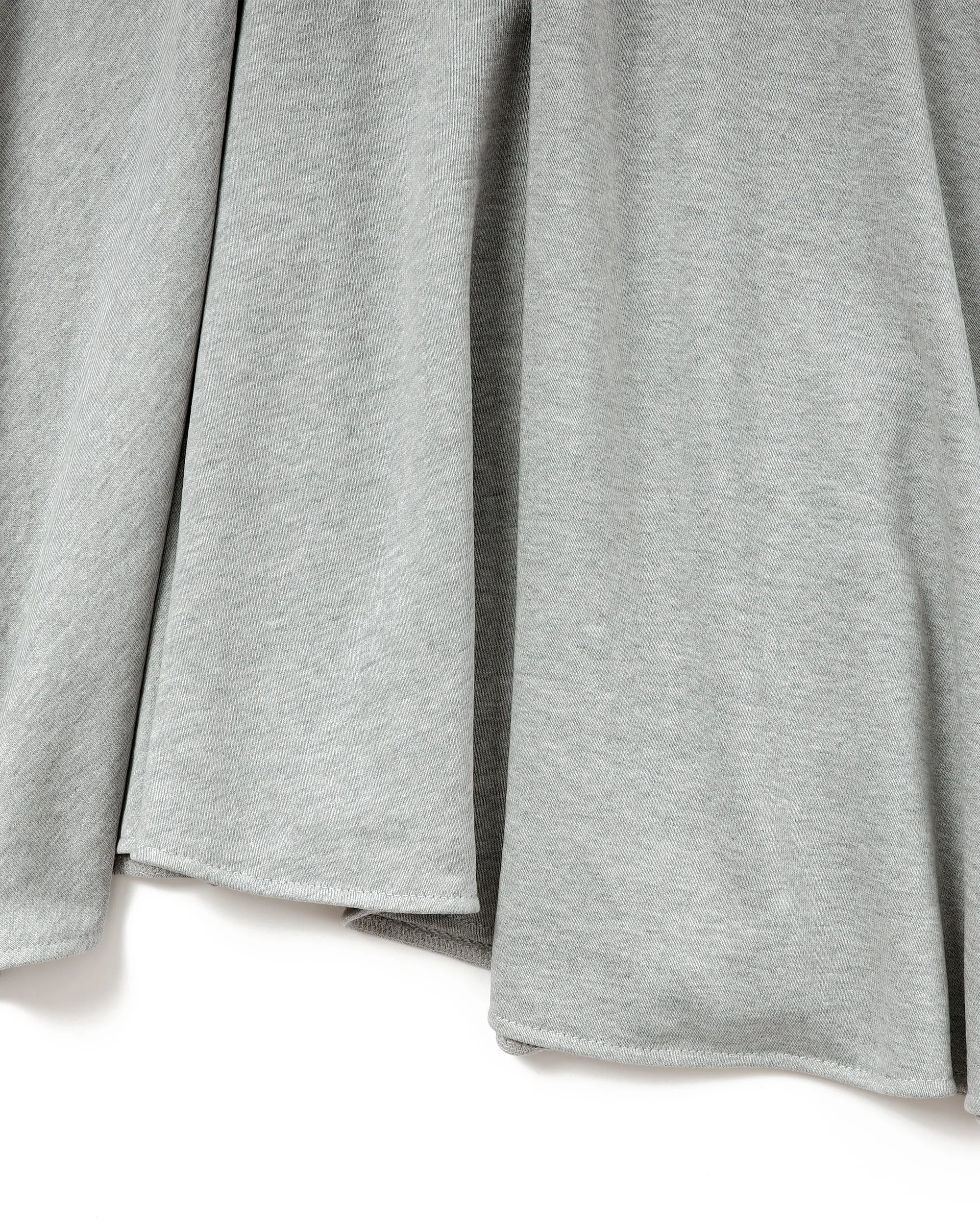 Asymmetric flare hoodie dress (Gray)