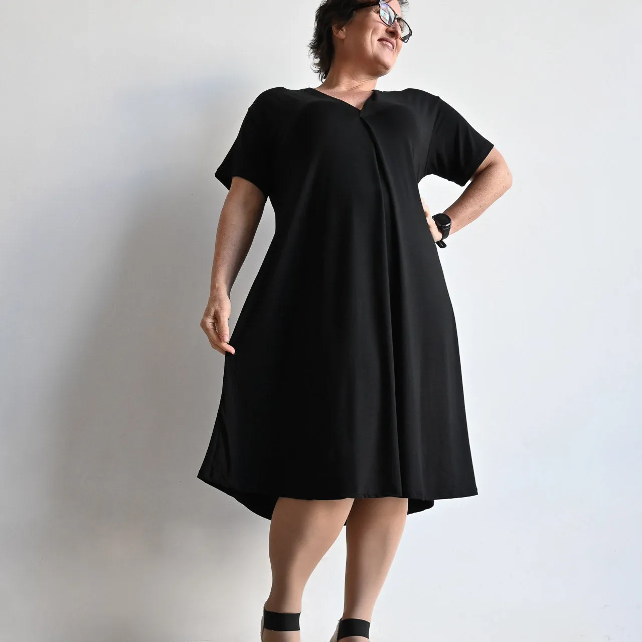 Bamboo Go To Dress by KOBOMO - Short Sleeve