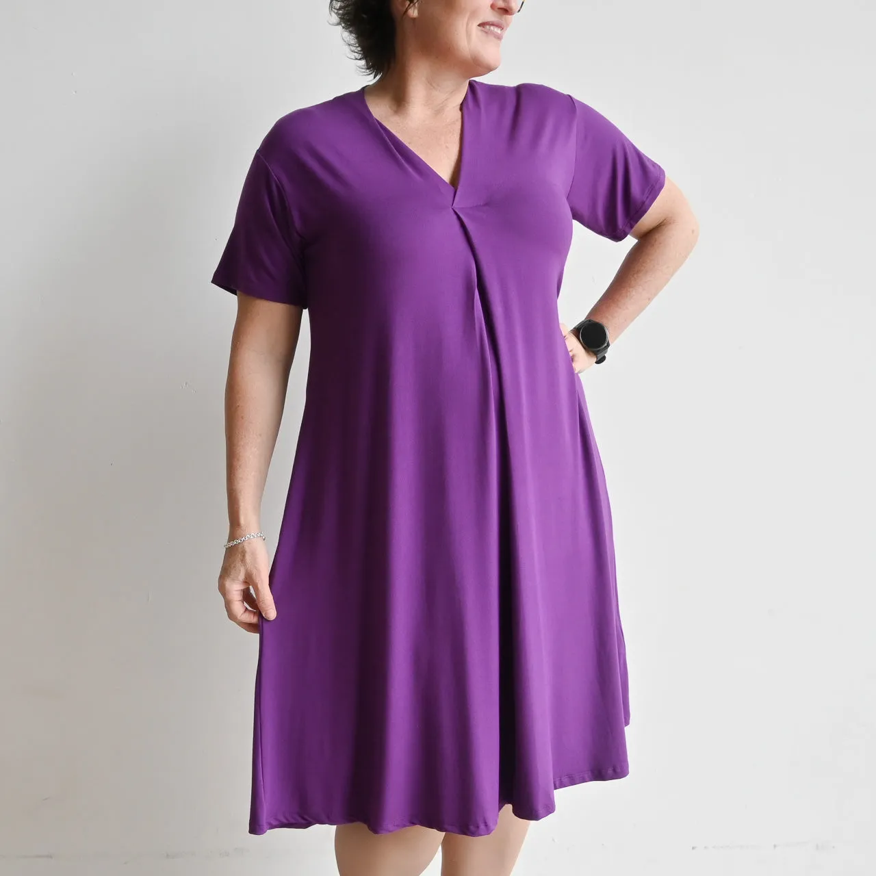 Bamboo Go To Dress by KOBOMO - Short Sleeve