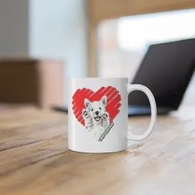 Baxter Westie Heart Design Mug 11oz