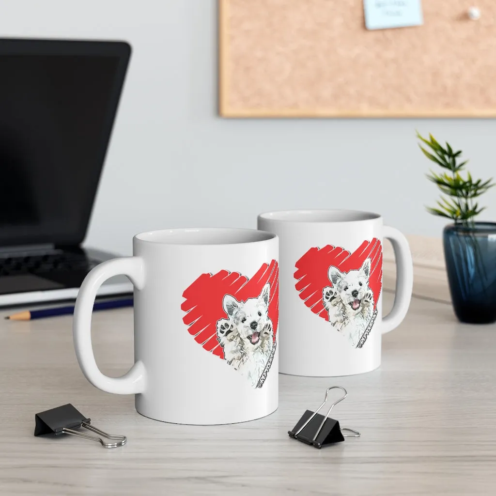 Baxter Westie Heart Design Mug 11oz