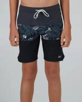 Beacons 2 Boys Charcoal Elastic Boardshort