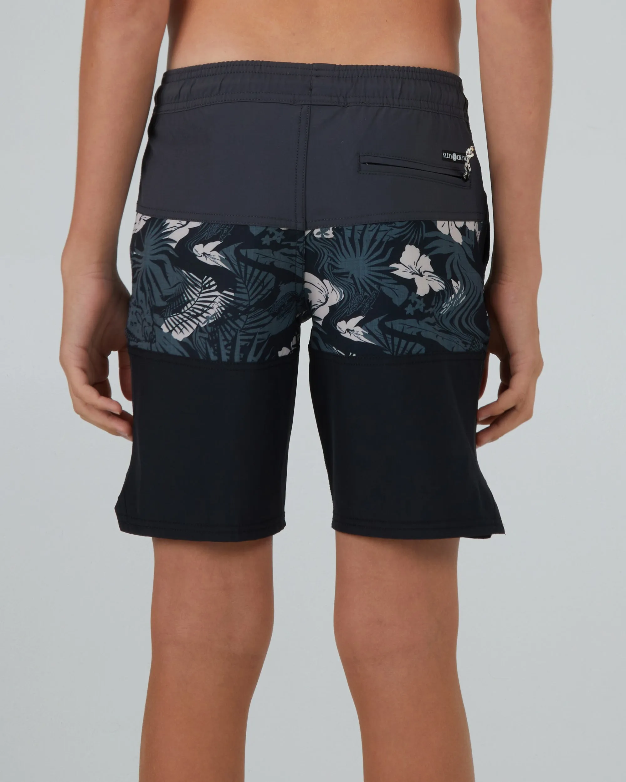 Beacons 2 Boys Charcoal Elastic Boardshort