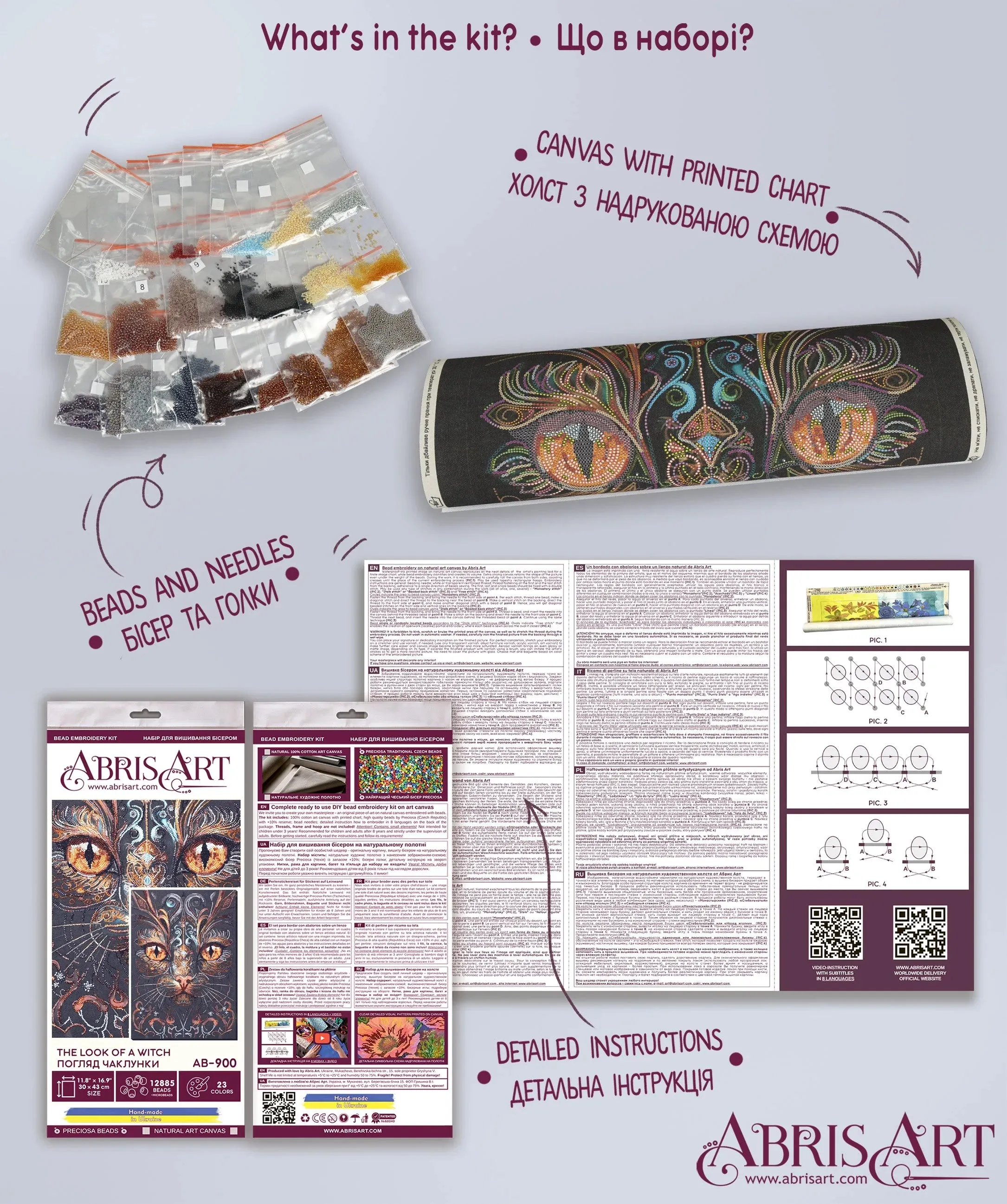 Bead Embroidery Kit - The look of a witch AB-900