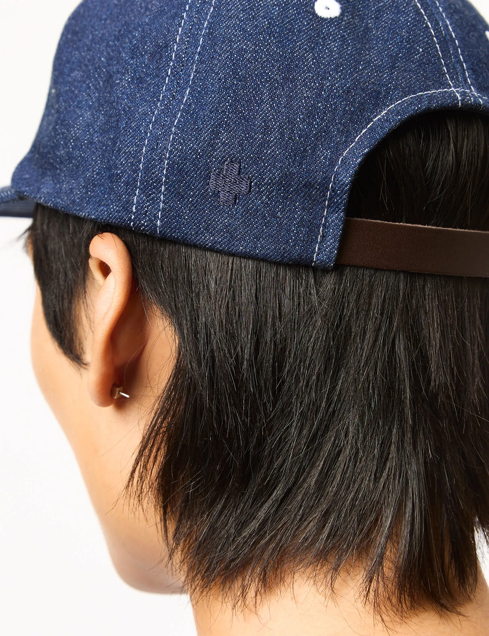 Beams Plus 6 Panel Herringbone Cap - Indigo Blue