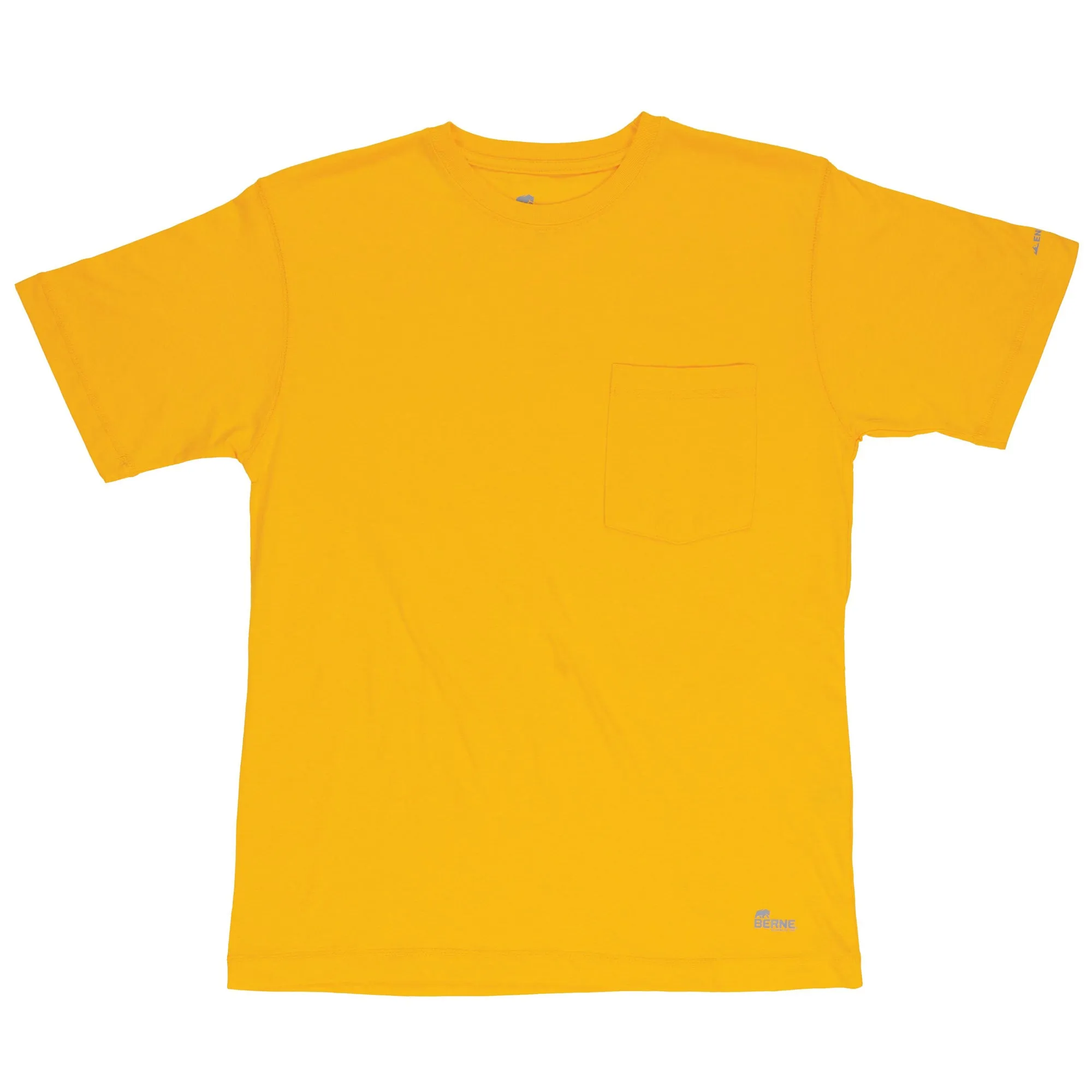 Berne Mens Gold Cotton Blend Light Performance Tee S/S