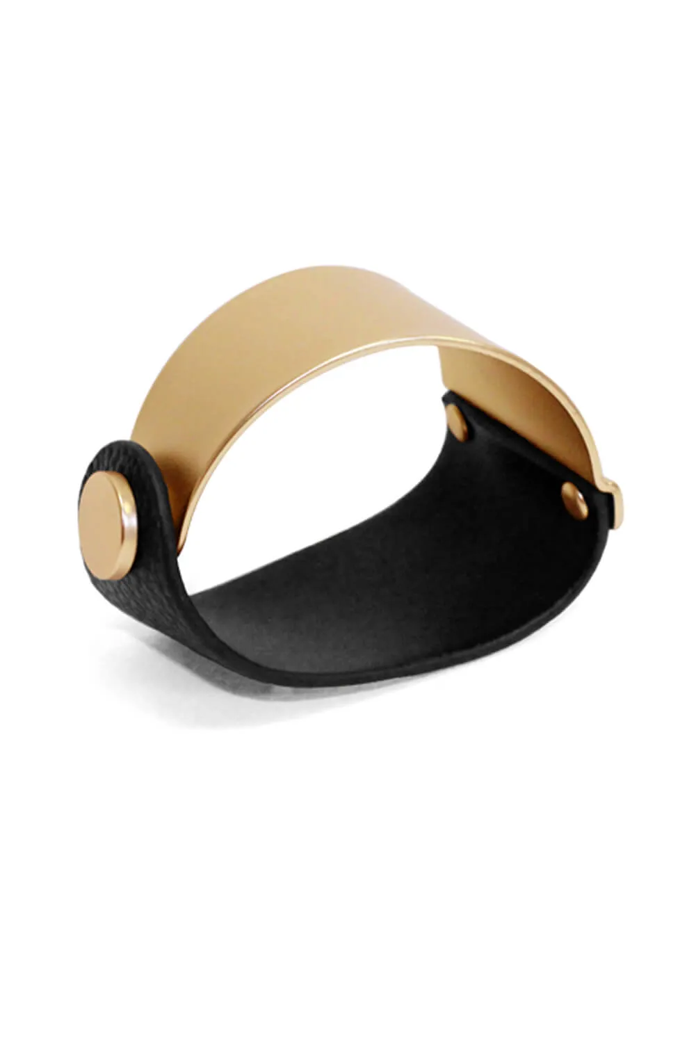 Black And Gold Thick Cuff Bangle