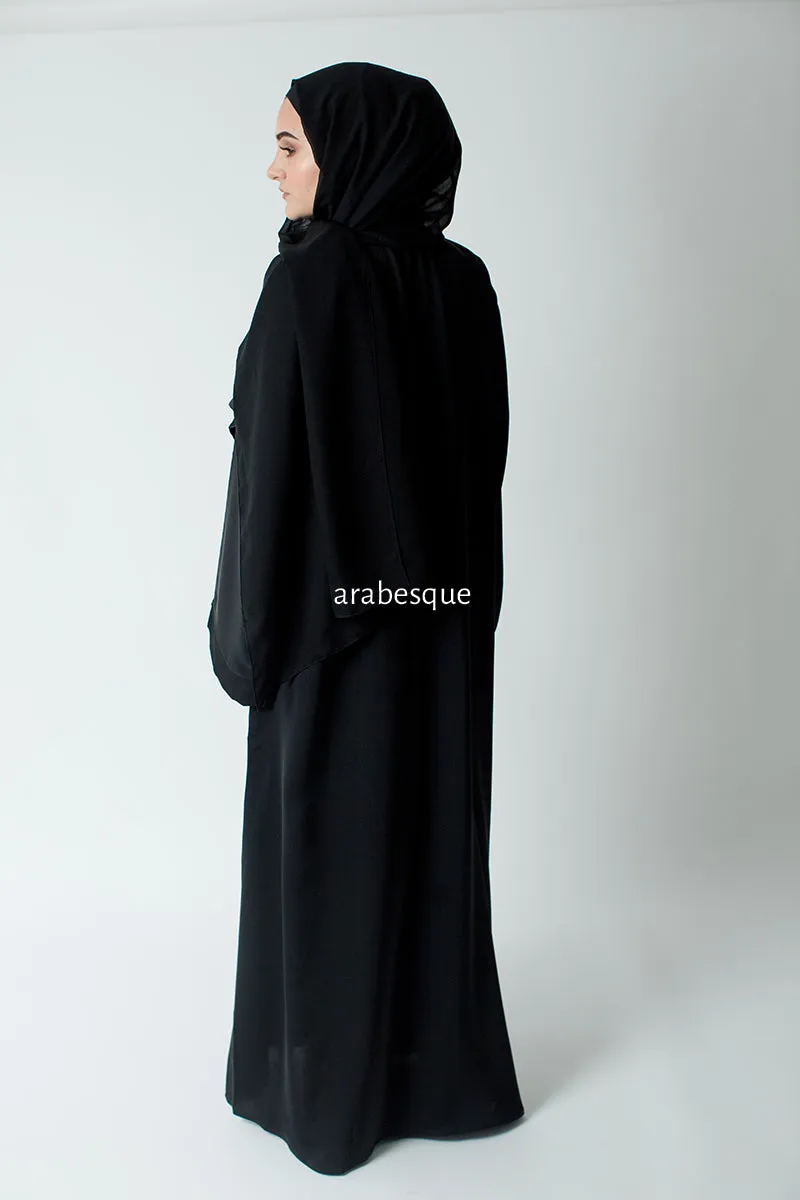 Black Border Closed Abaya