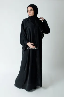 Black Border Closed Abaya