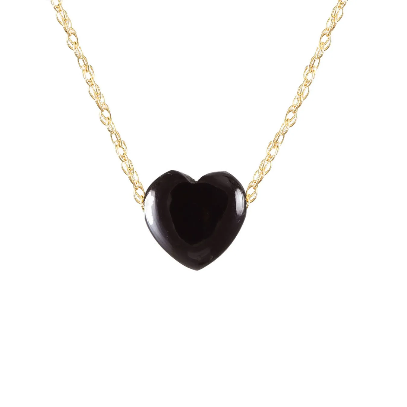 Black Onyx Heart Necklace