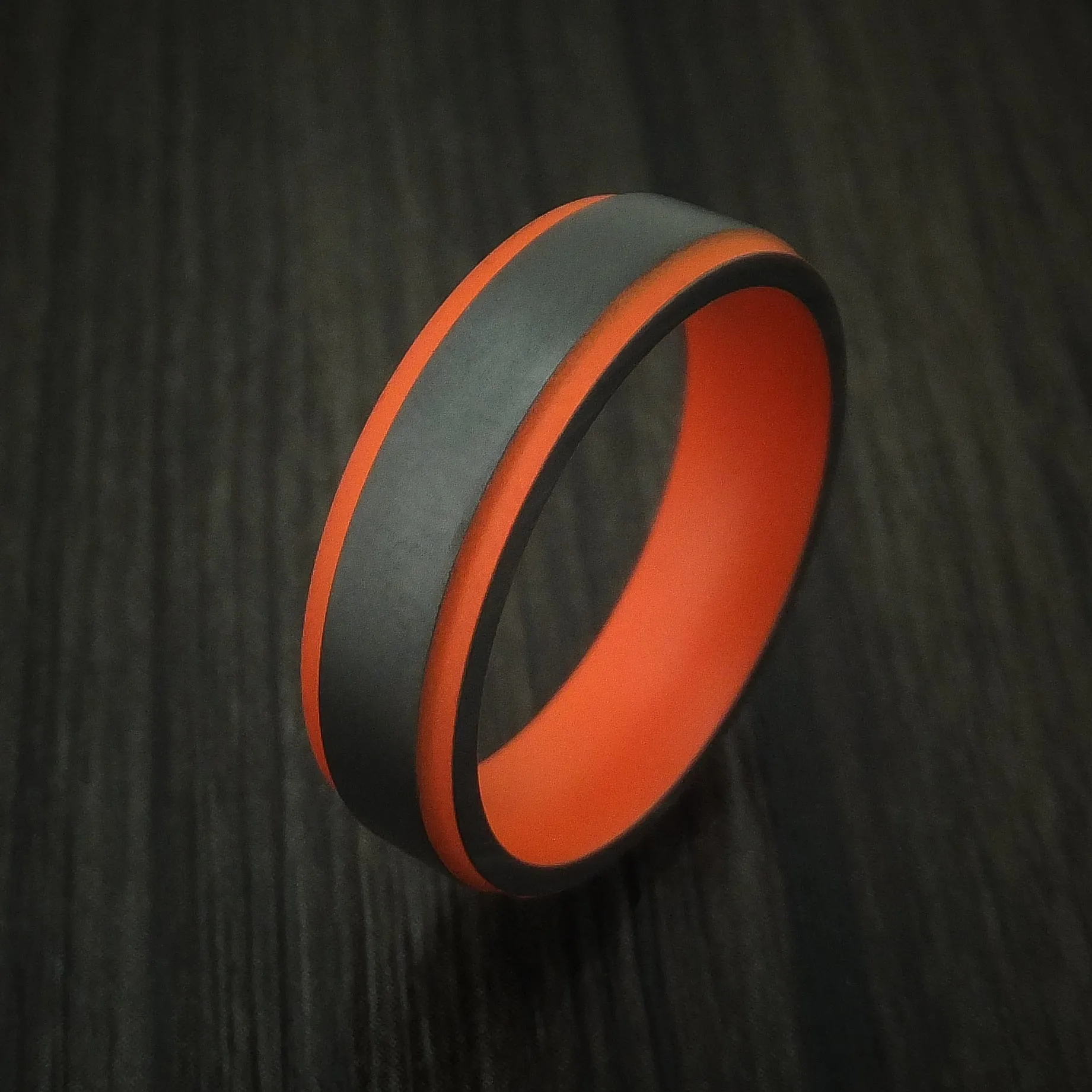 Black Zirconium and Cerakote Men's Ring Custom Made