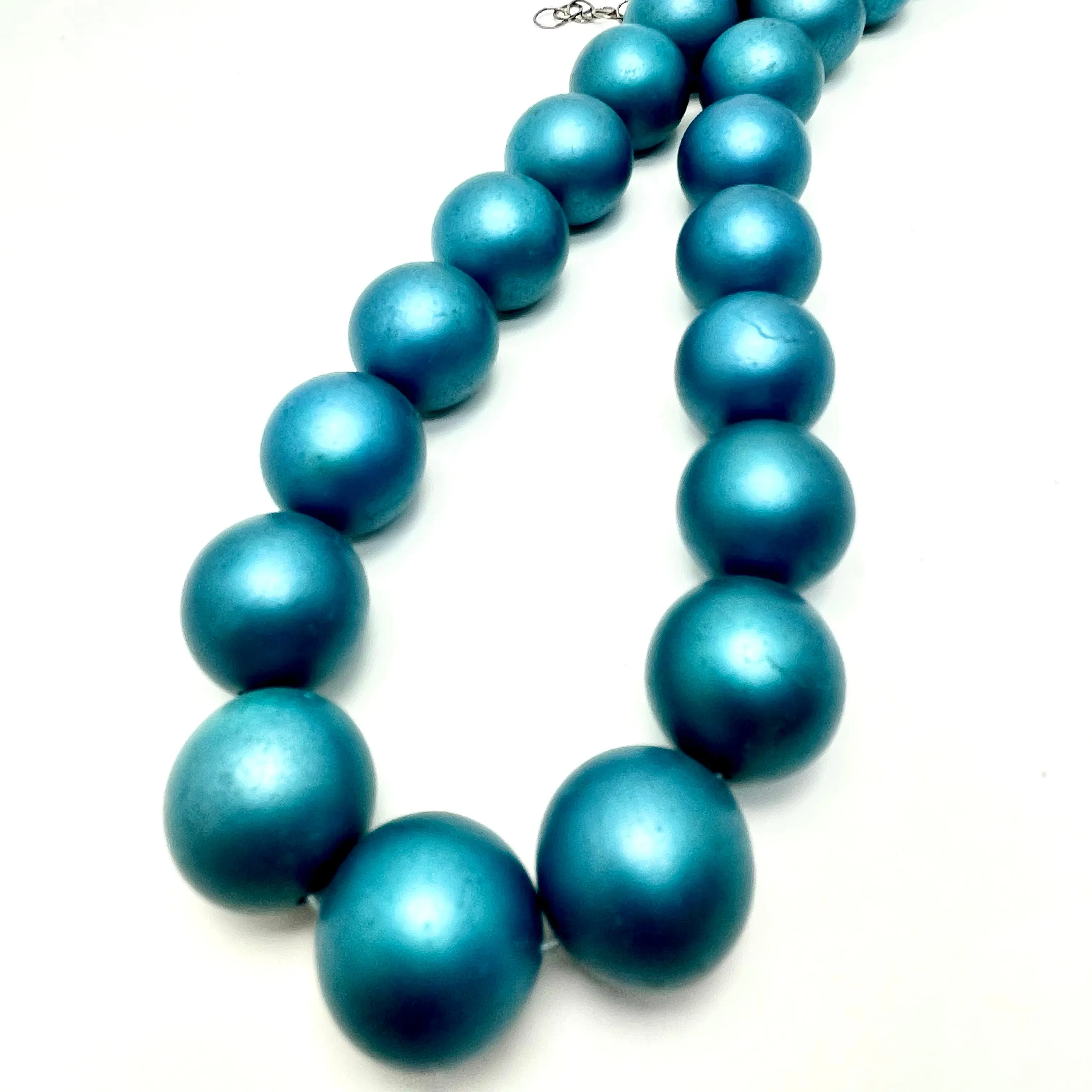 Blue Metallic Marco Statement Necklace