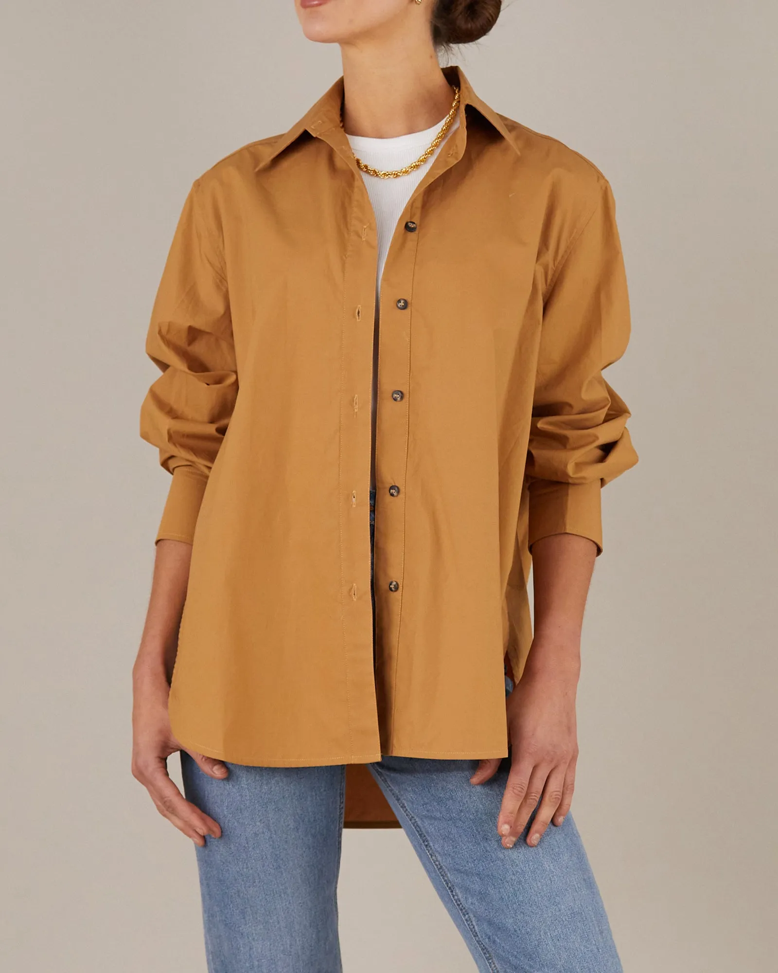 Blythe Collared Shirt - Camel