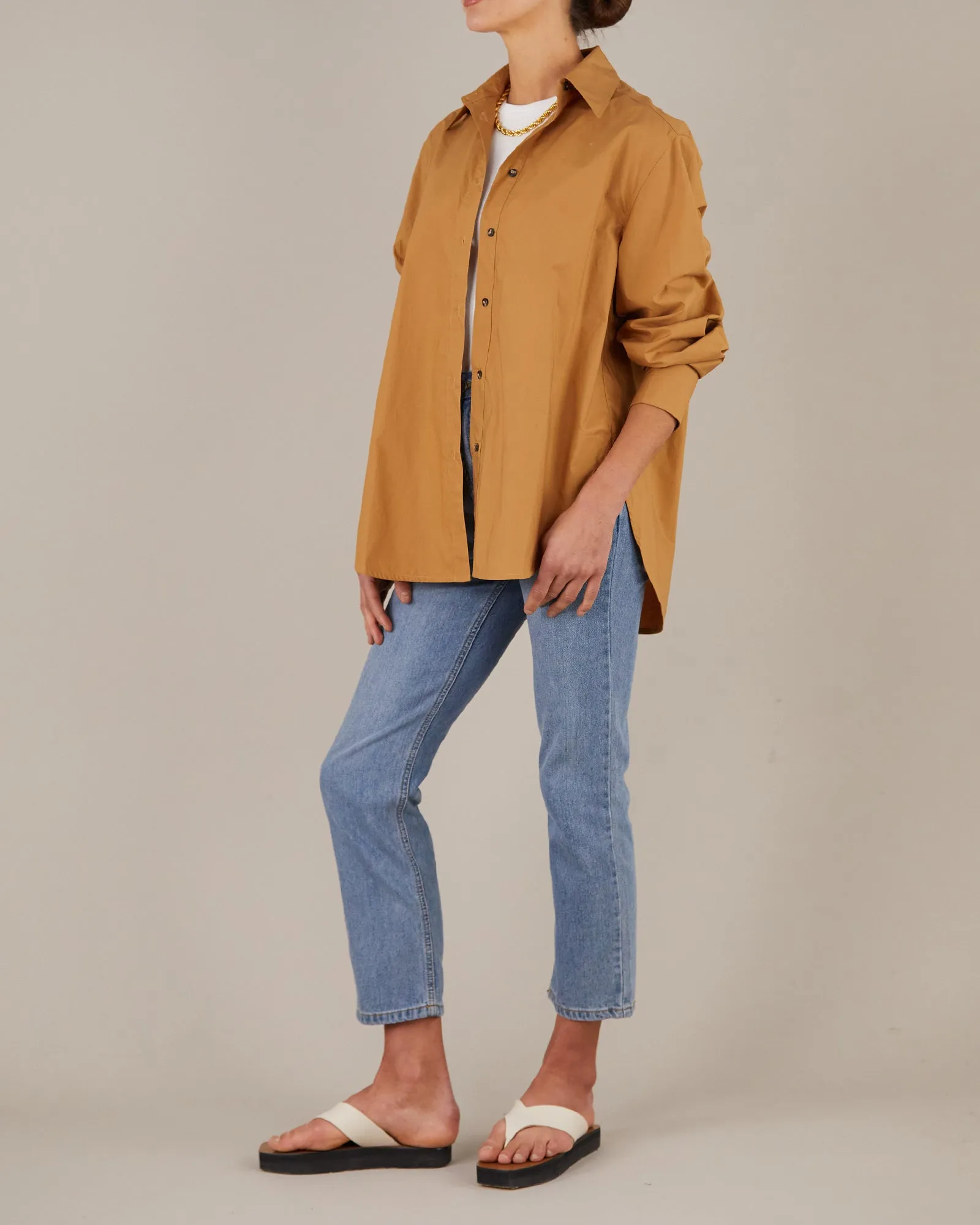 Blythe Collared Shirt - Camel