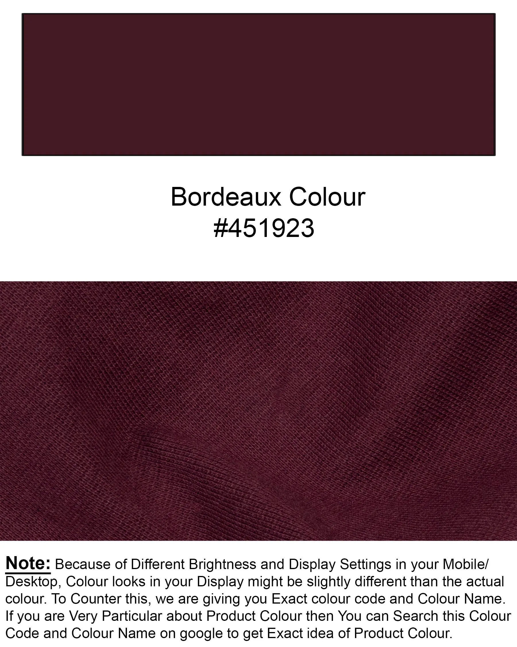 Bordeaux Full Sleeve Premium Cotton Jersey Sweatshirt