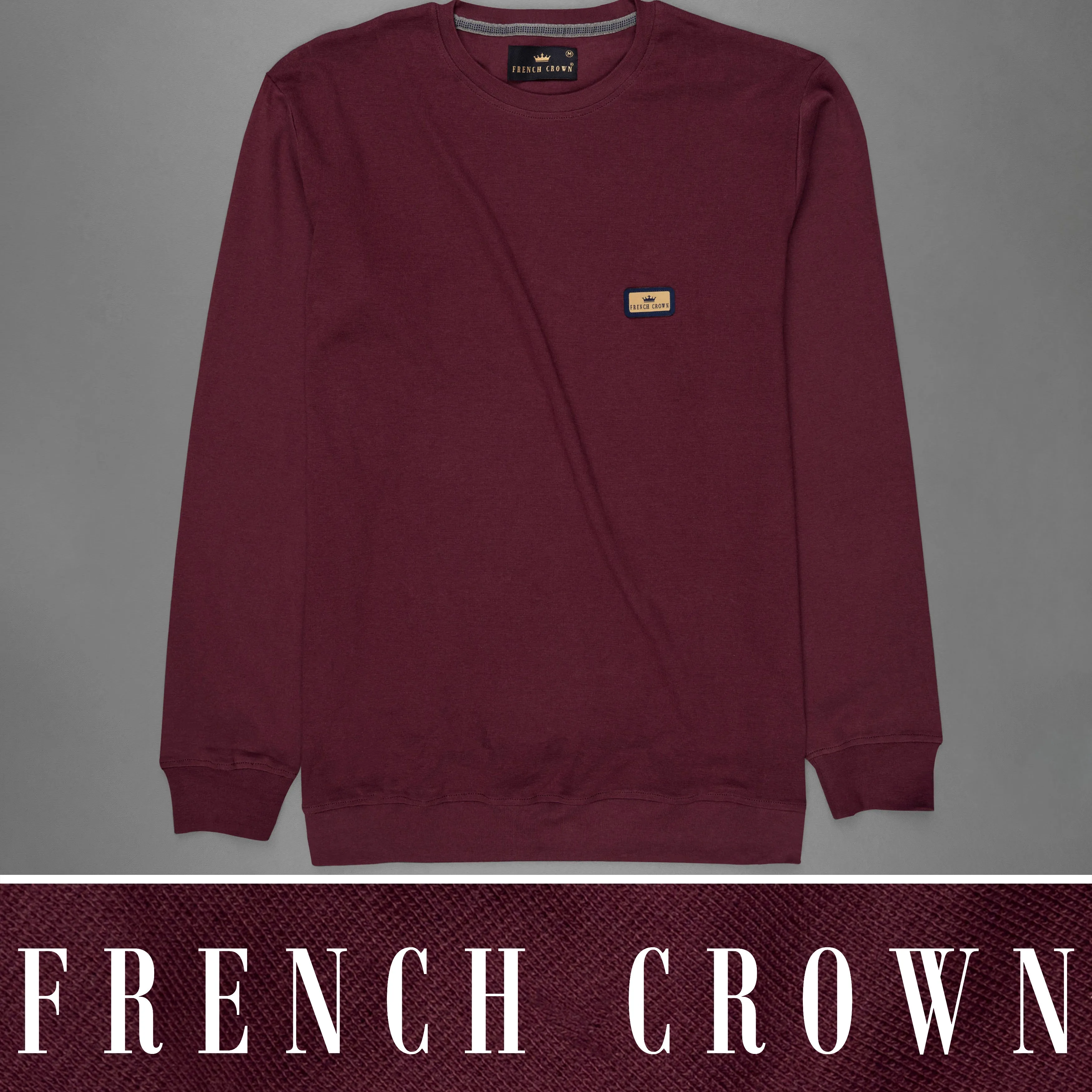 Bordeaux Full Sleeve Premium Cotton Jersey Sweatshirt