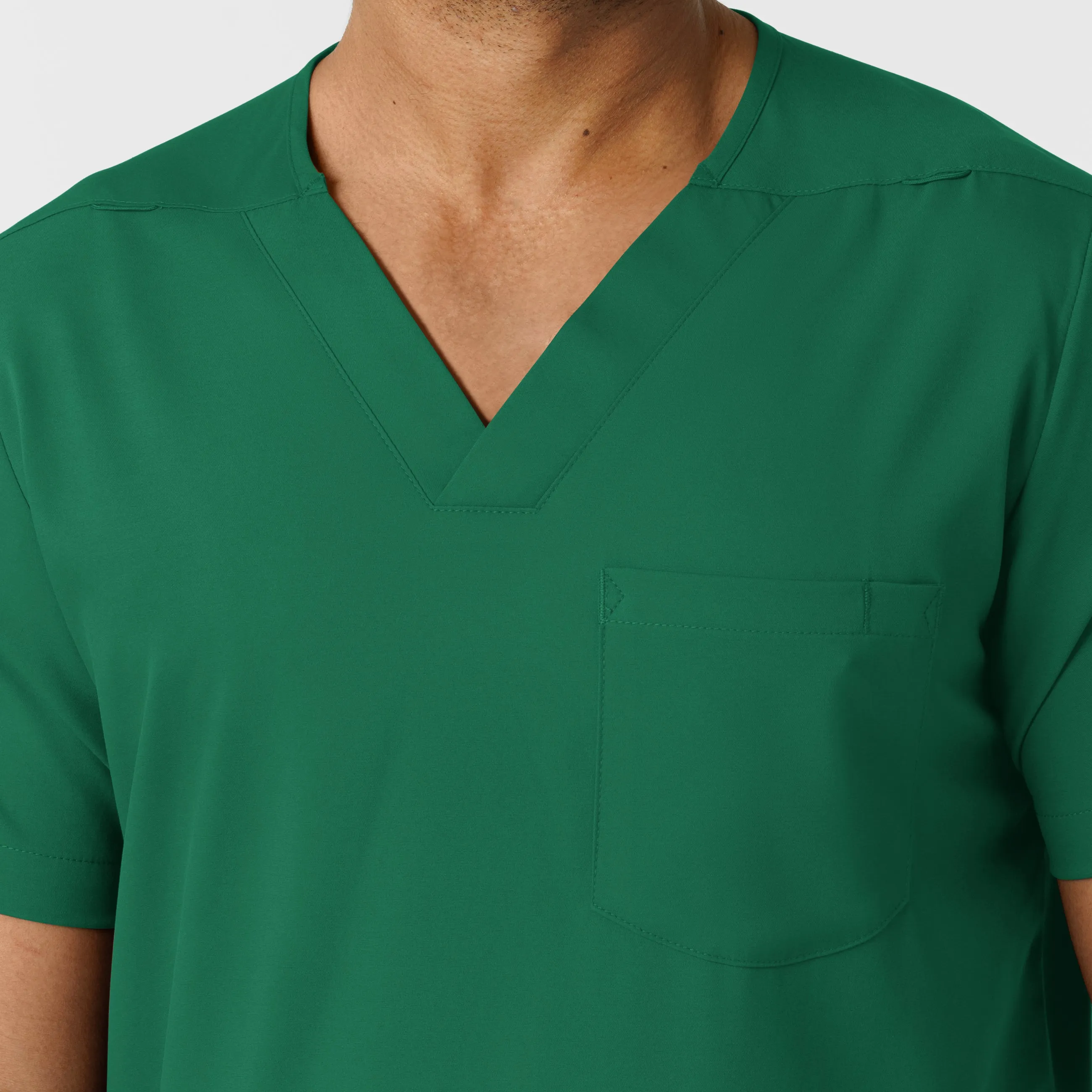 Boundless Men's Multi Pocket V-Neck Scrub Top - Hunter