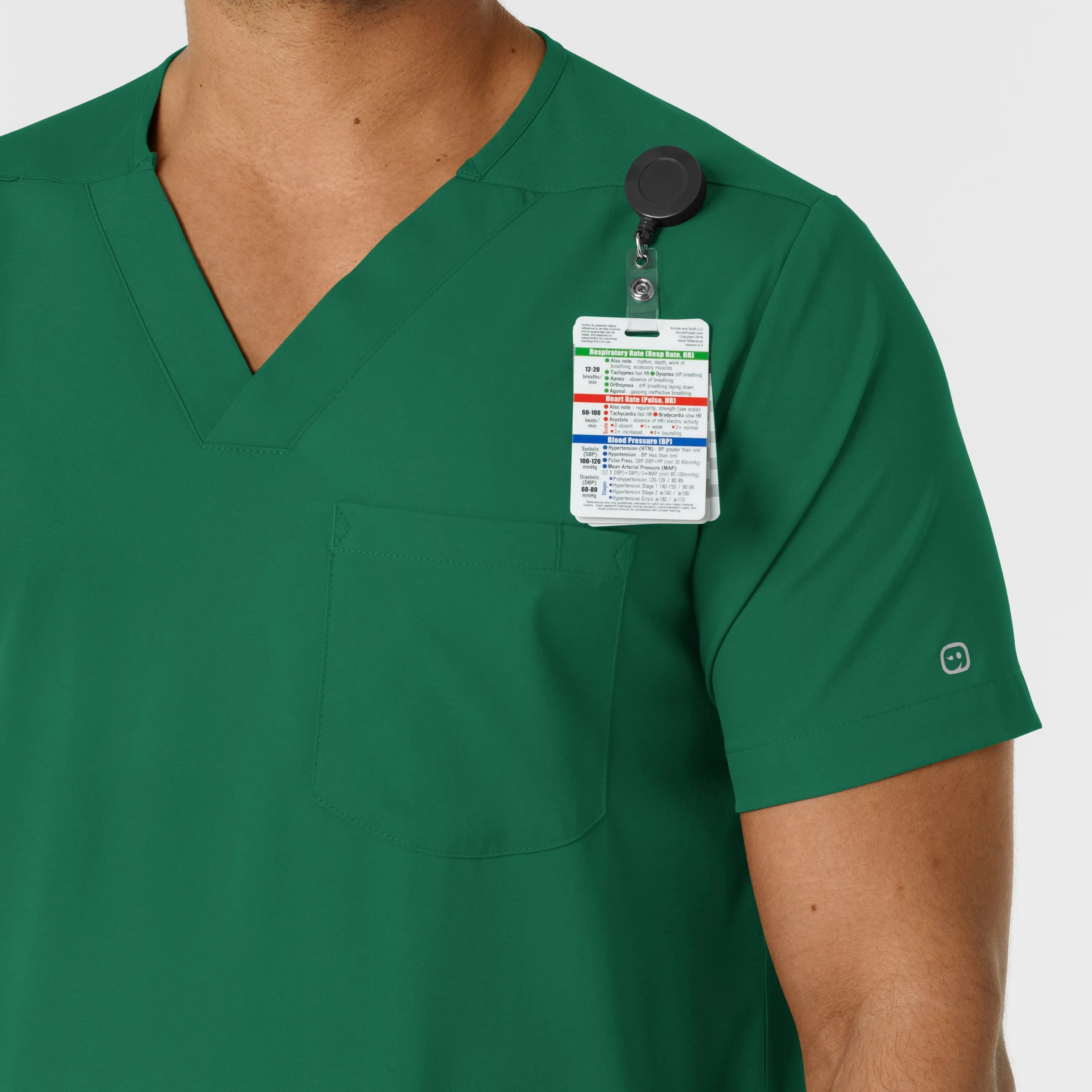 Boundless Men's Multi Pocket V-Neck Scrub Top - Hunter