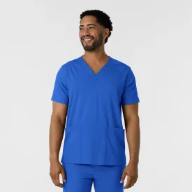 Boundless Men's Multi Pocket V-Neck Scrub Top - Royal