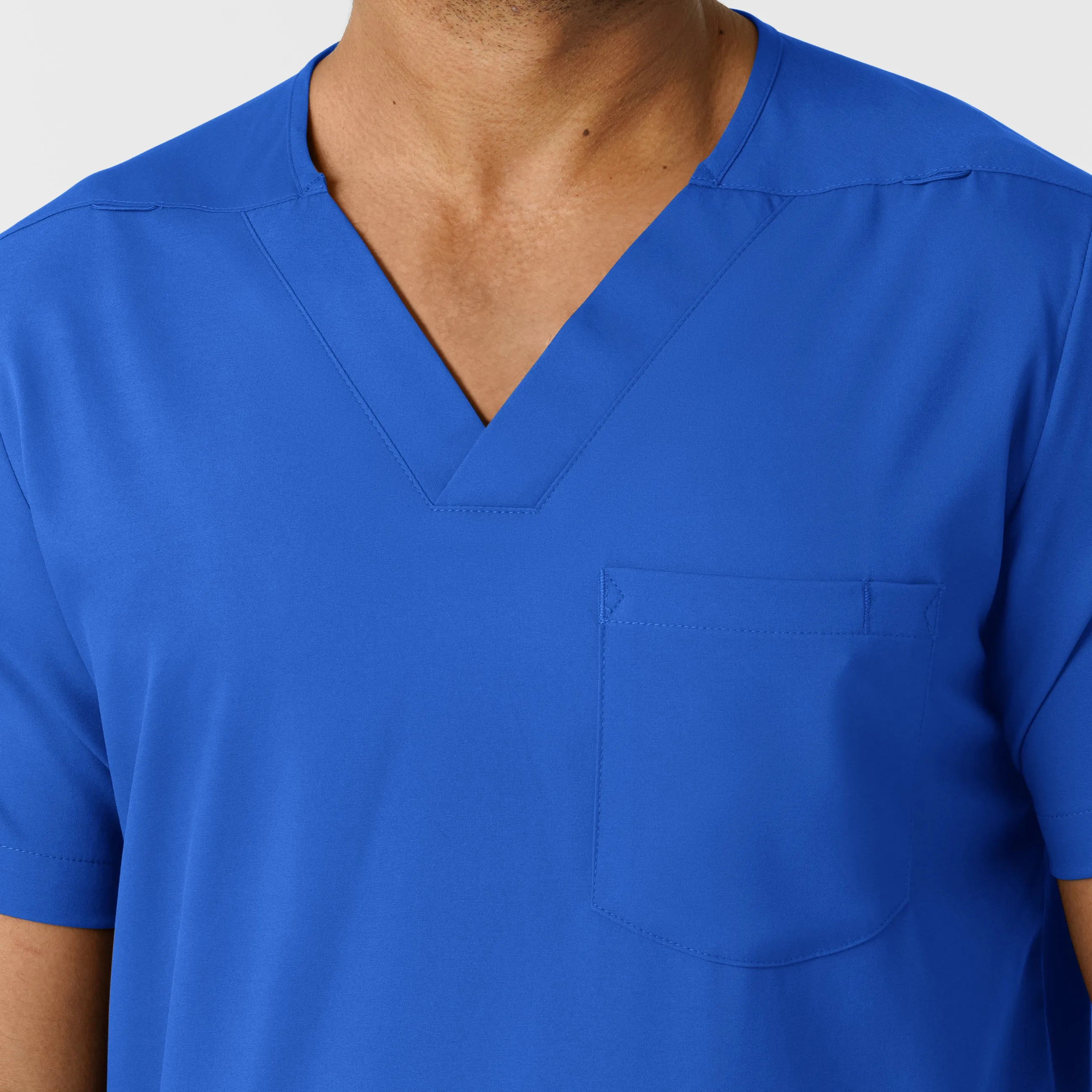 Boundless Men's Multi Pocket V-Neck Scrub Top - Royal