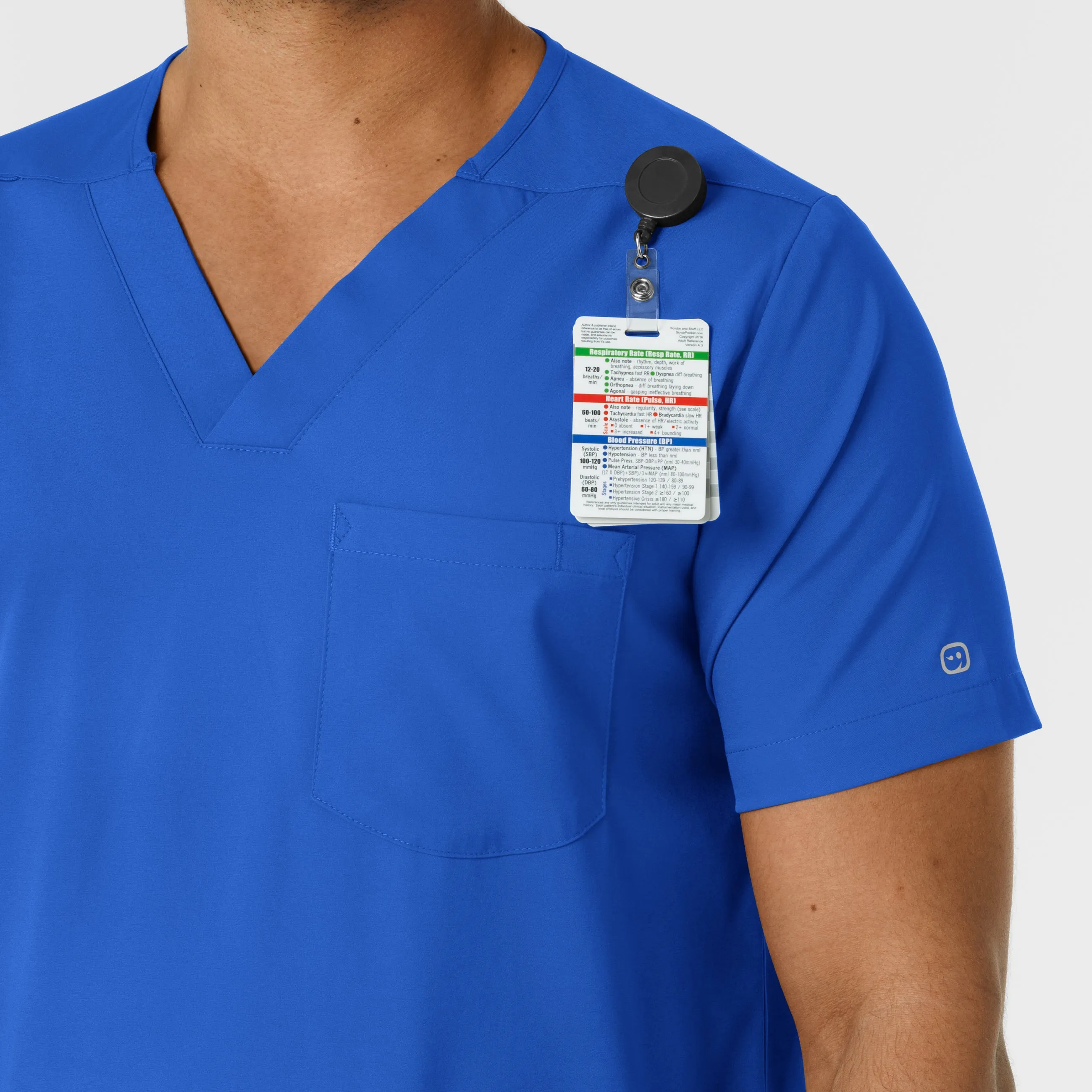 Boundless Men's Multi Pocket V-Neck Scrub Top - Royal