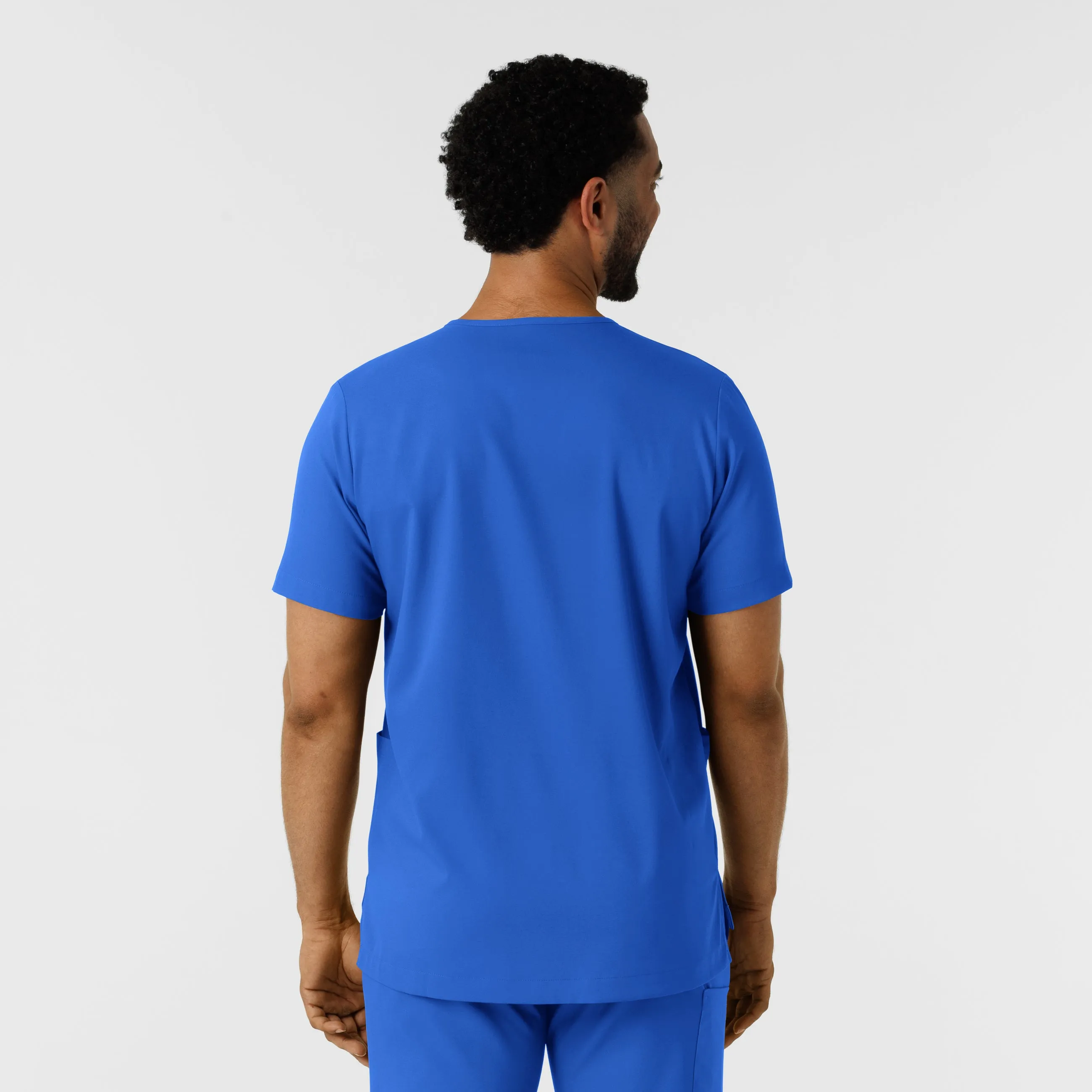 Boundless Men's Multi Pocket V-Neck Scrub Top - Royal