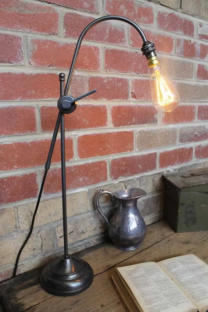 Brass Table Lamp - Adjustable Arm