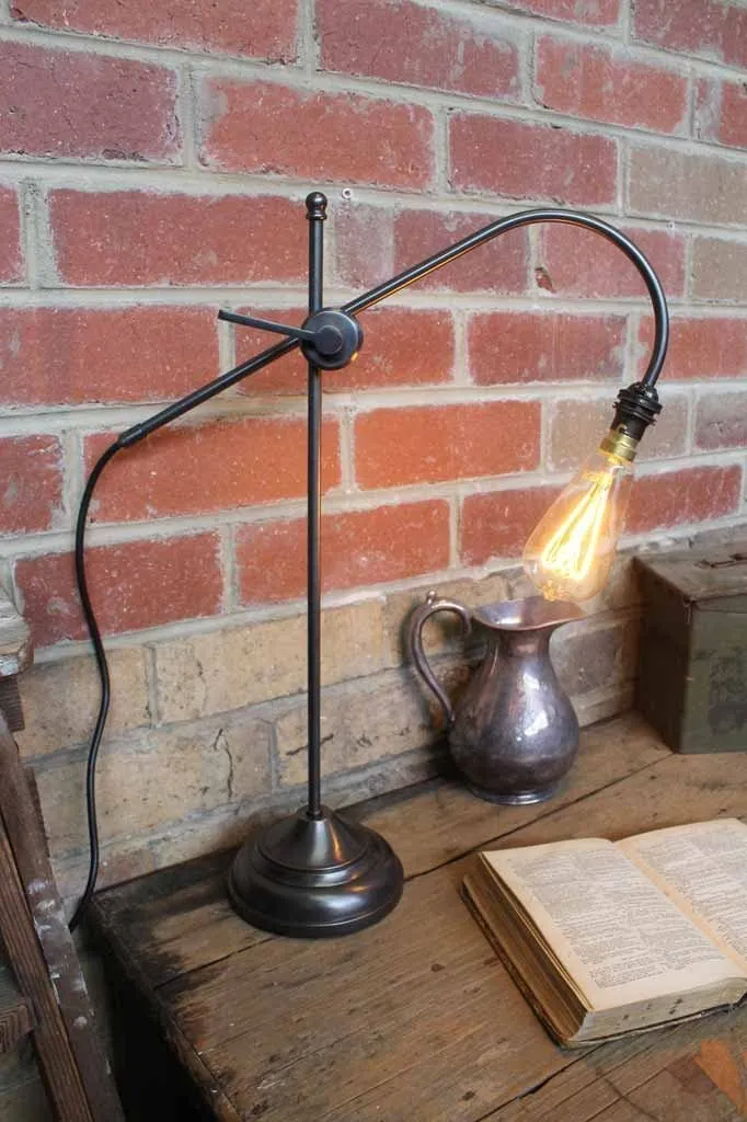 Brass Table Lamp - Adjustable Arm