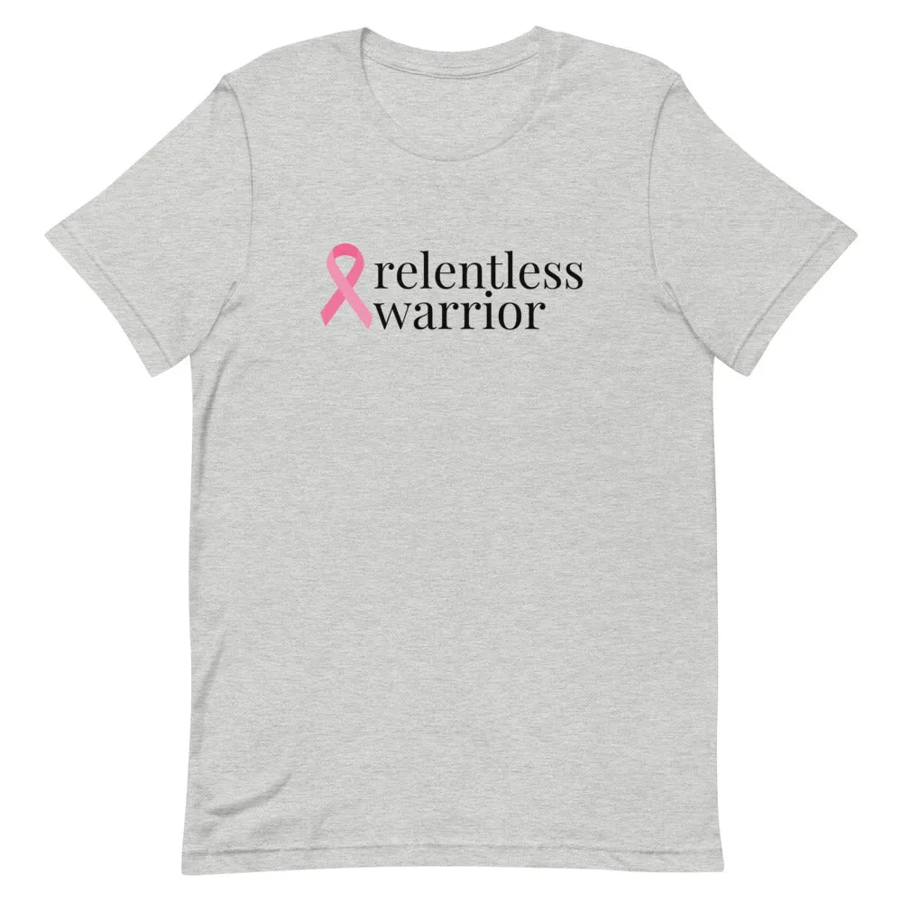 Breast Cancer relentless warrior Ribbon T-Shirt - Light Colors