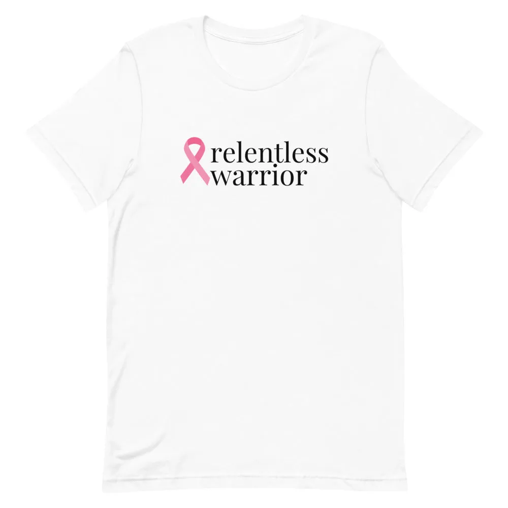 Breast Cancer relentless warrior Ribbon T-Shirt - Light Colors