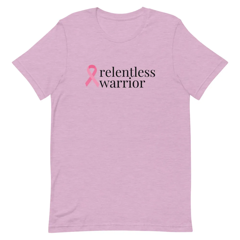 Breast Cancer relentless warrior Ribbon T-Shirt - Light Colors