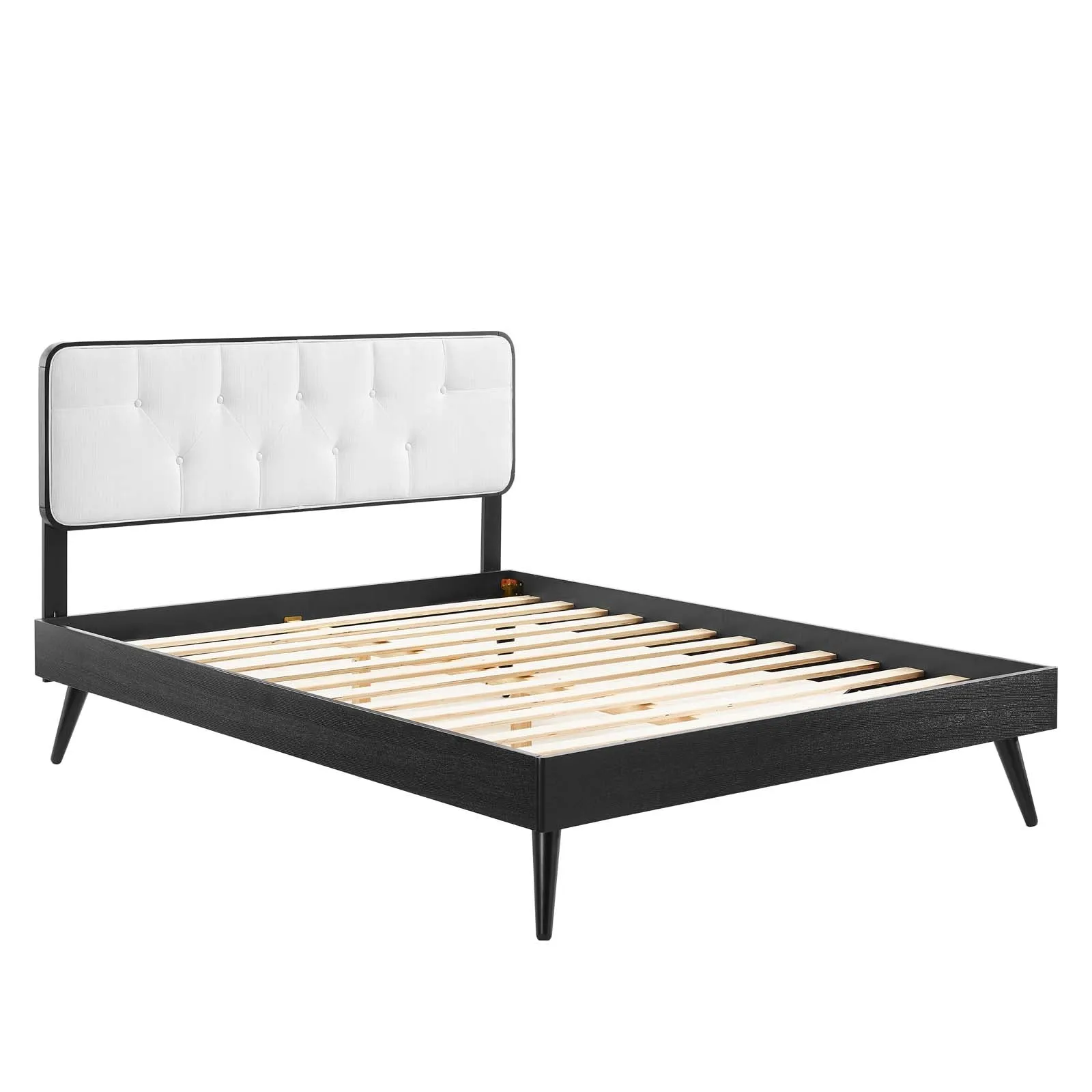 Bridgette Wood Platform Bed With Splayed Legs