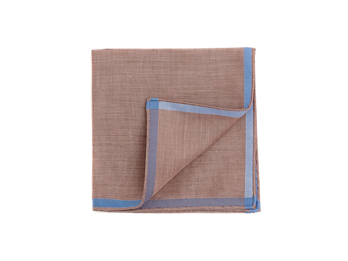 Brown-Light Blue Amalfi Pocket Square