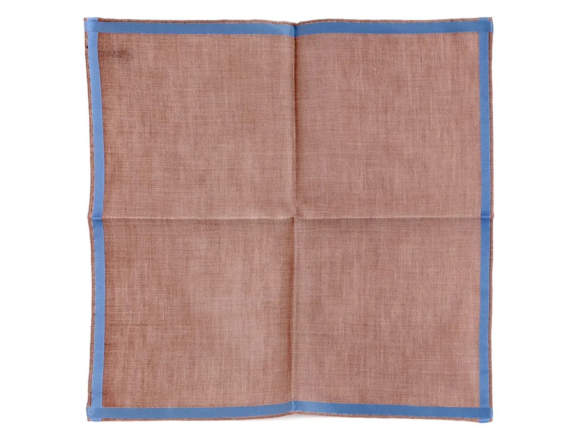 Brown-Light Blue Amalfi Pocket Square