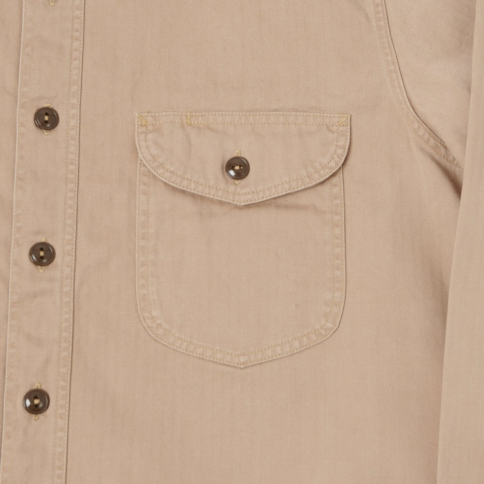 Buzz Rickson's Herringbone Work Shirt - Beige