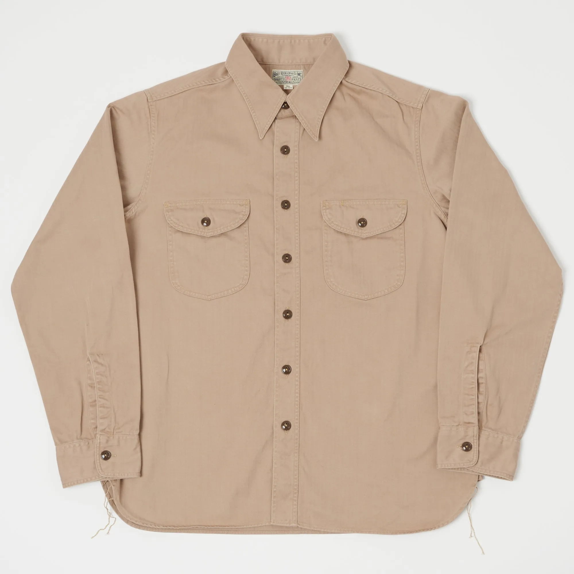 Buzz Rickson's Herringbone Work Shirt - Beige