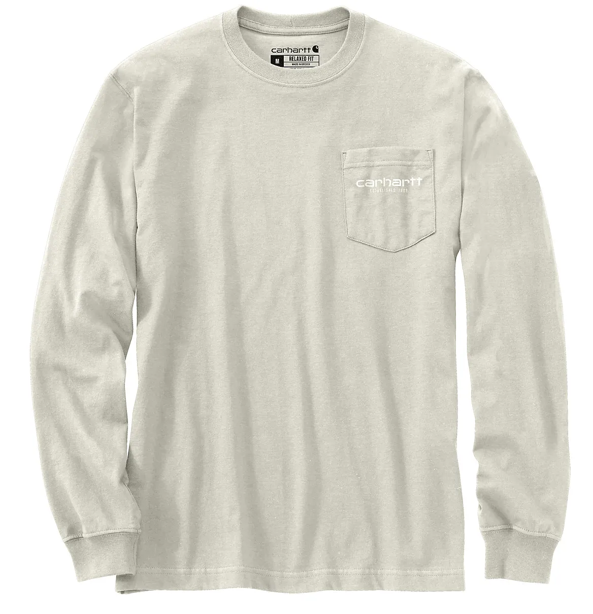 C Graphic Pocket Long Sleeve T-shirt - Malt